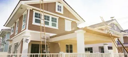 Newly built home exterior