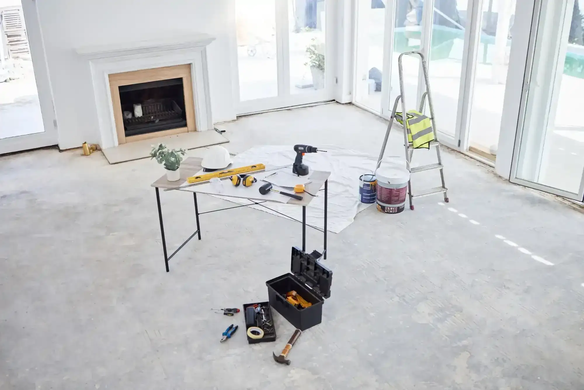 Freshly painted home interior