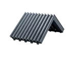 Section of standing-seam metal roofing
